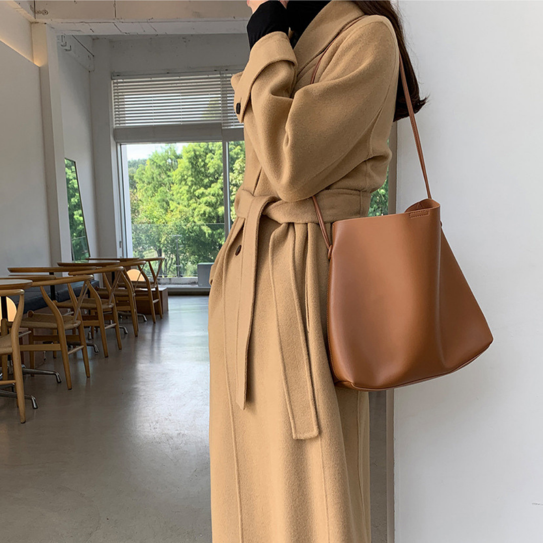 ダブルブレストロングコート otoh1255